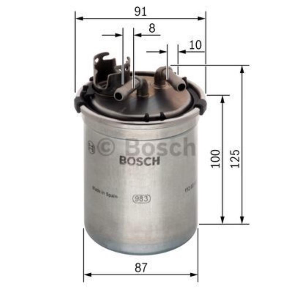 BOSCH Kraftstofffilter passend für Skoda Fabia I Combi VW Polo Seat Ibiza III