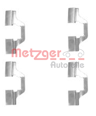 METZGER Zubehörsatz Scheibenbremsbelag für Renault Modus/Grand F/JP0_ 1.2 1.6