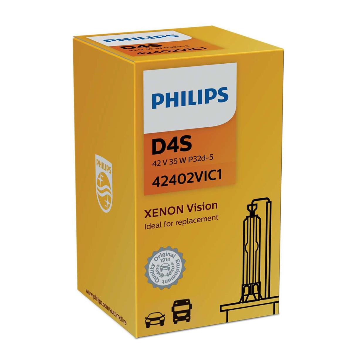 Philips Vision Xenon D4S 42V/35W Sockel P32d-5 Lumen 3200 ±450