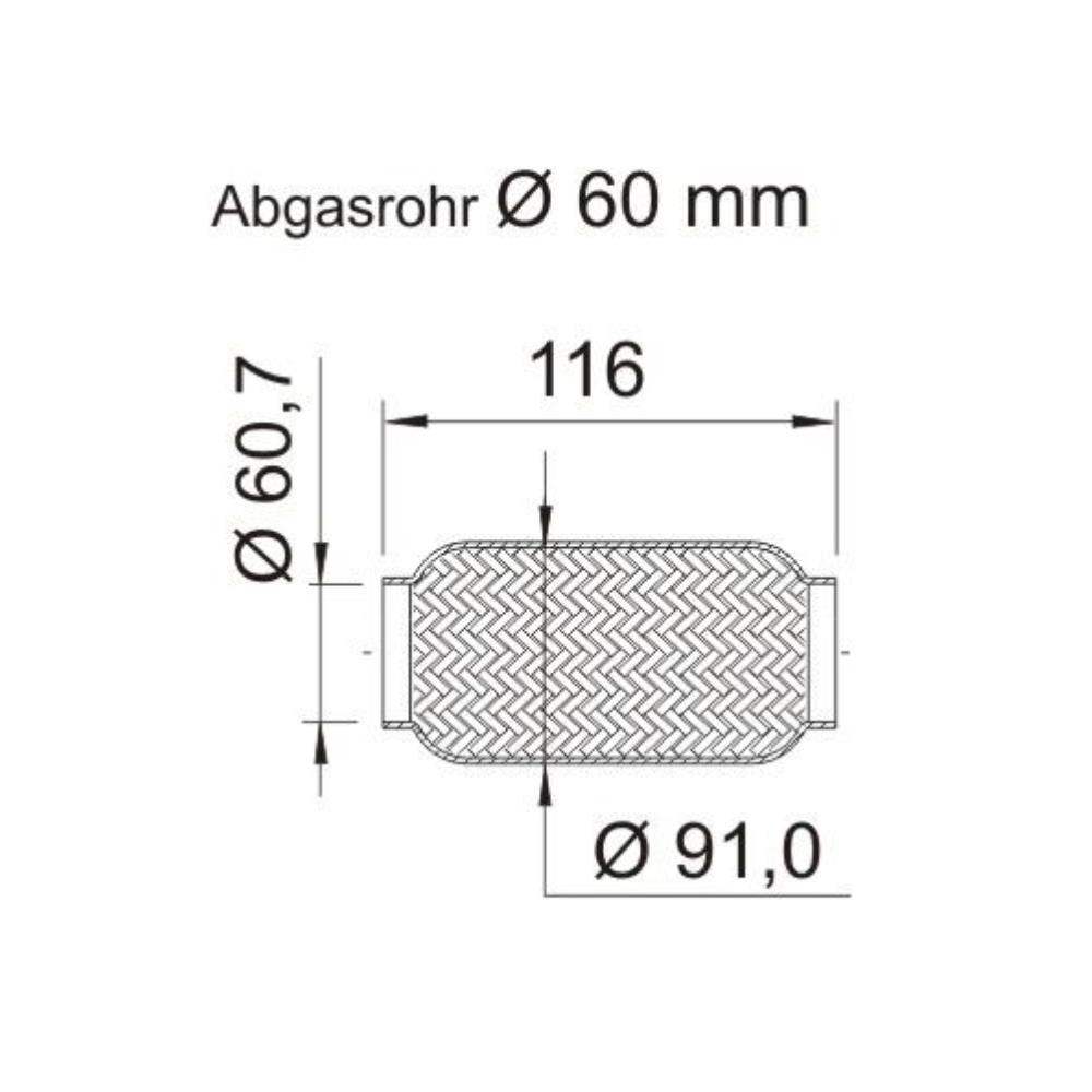 Flexrohr Abgasanlage 460125 für BMW 3er Cabriolet E93