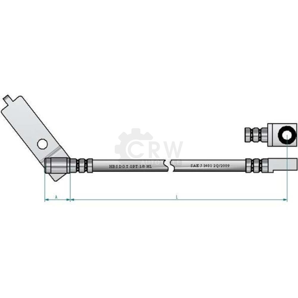 Bremsschlauch Bremsleitung vorne links für Ford Transit Bus Pritsche/Fahrgestell