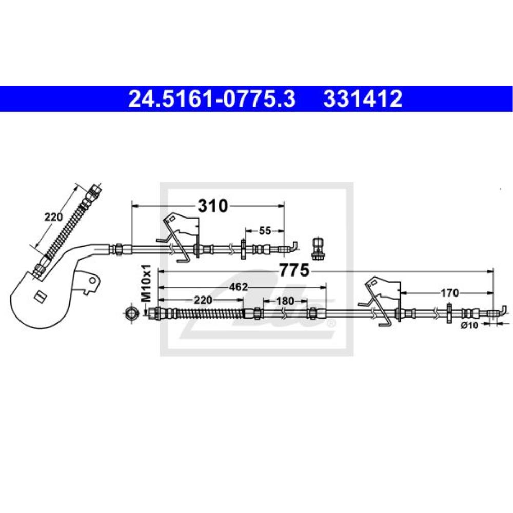 ATE 24.5161-0775.3 Bremsschlauch