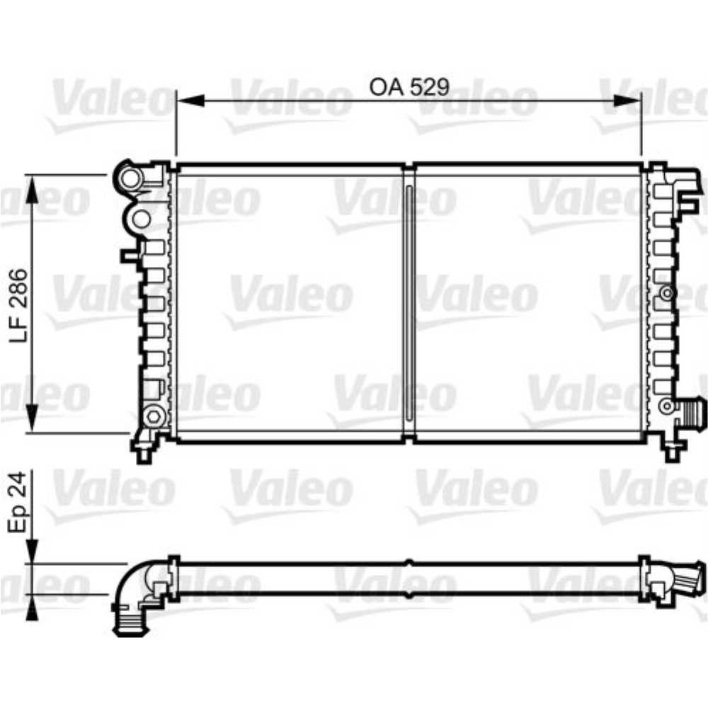 VALEO Wasserkühler Motorkühler Alu für Peugeot 106 II 1 1.5 D Citroën Saxo S0