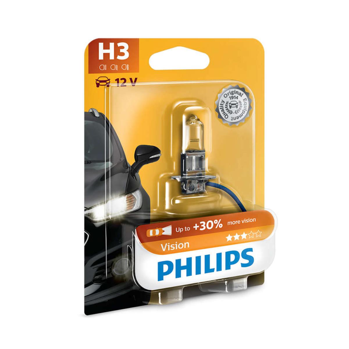 Philips H3 12V 55W PK22s Premium +30% 1st. Lampe Birne