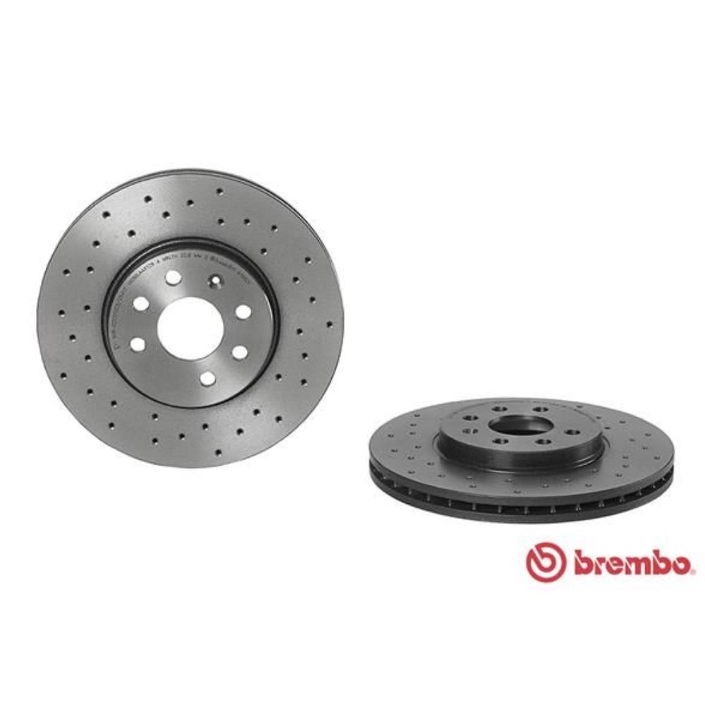 Brembo Satz Bremsen Bremsscheiben belüftet vorne + Bremsbeläge für Opel Astra H