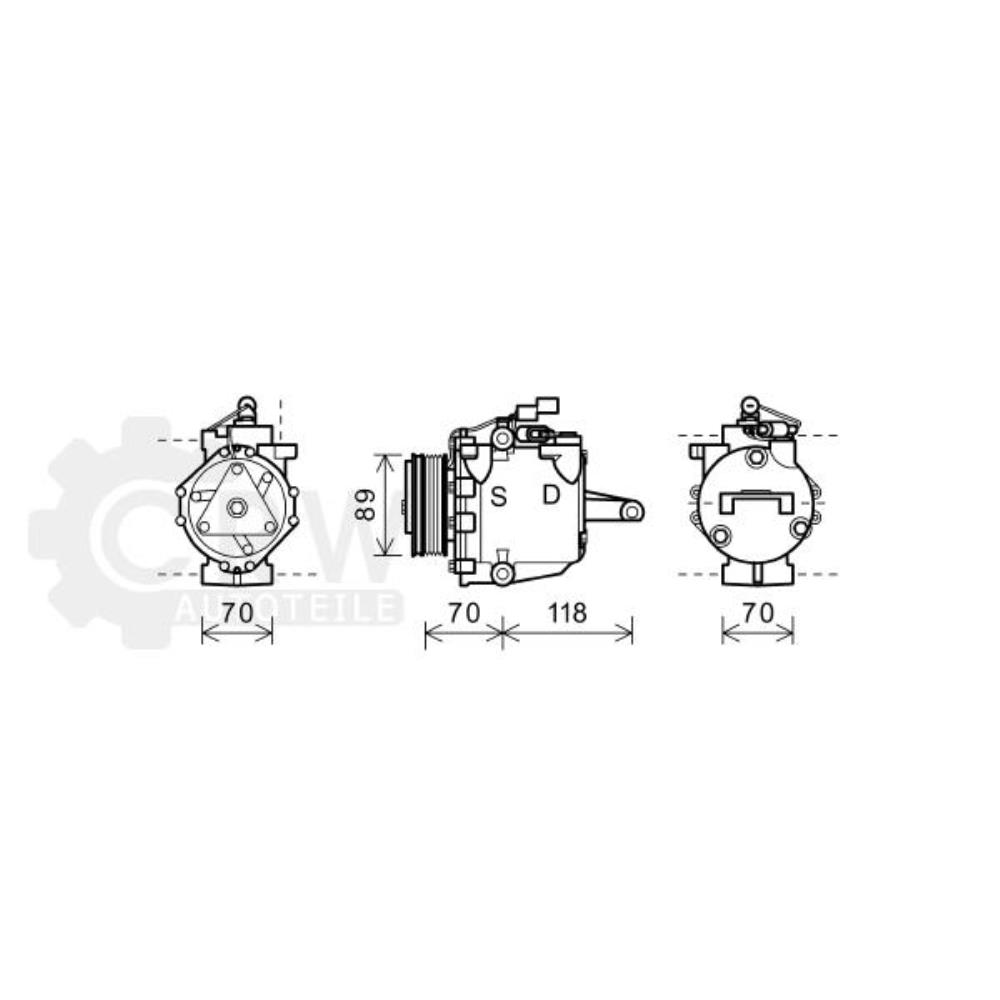Kompressor Klimaanlage Klimakompressor für Mitsubishi Colt VI Z3_A Z2_A