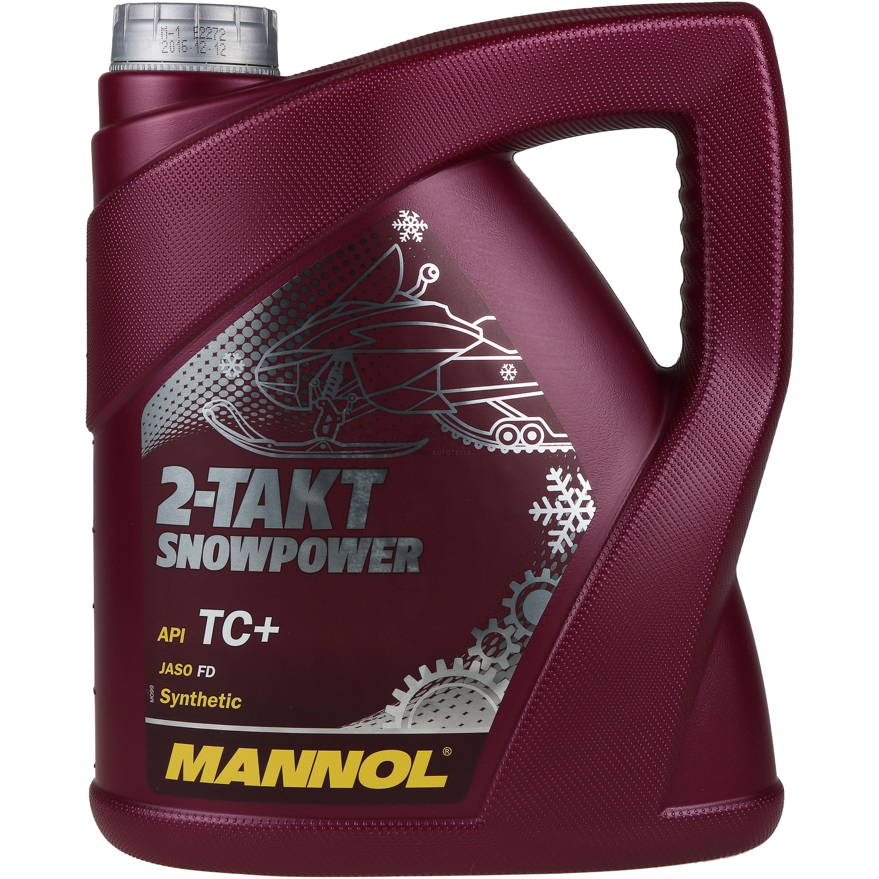 4 Liter  MANNOL Schneemobilöl Motoröl 2-Takt Snowpower API TC+ Mischöl