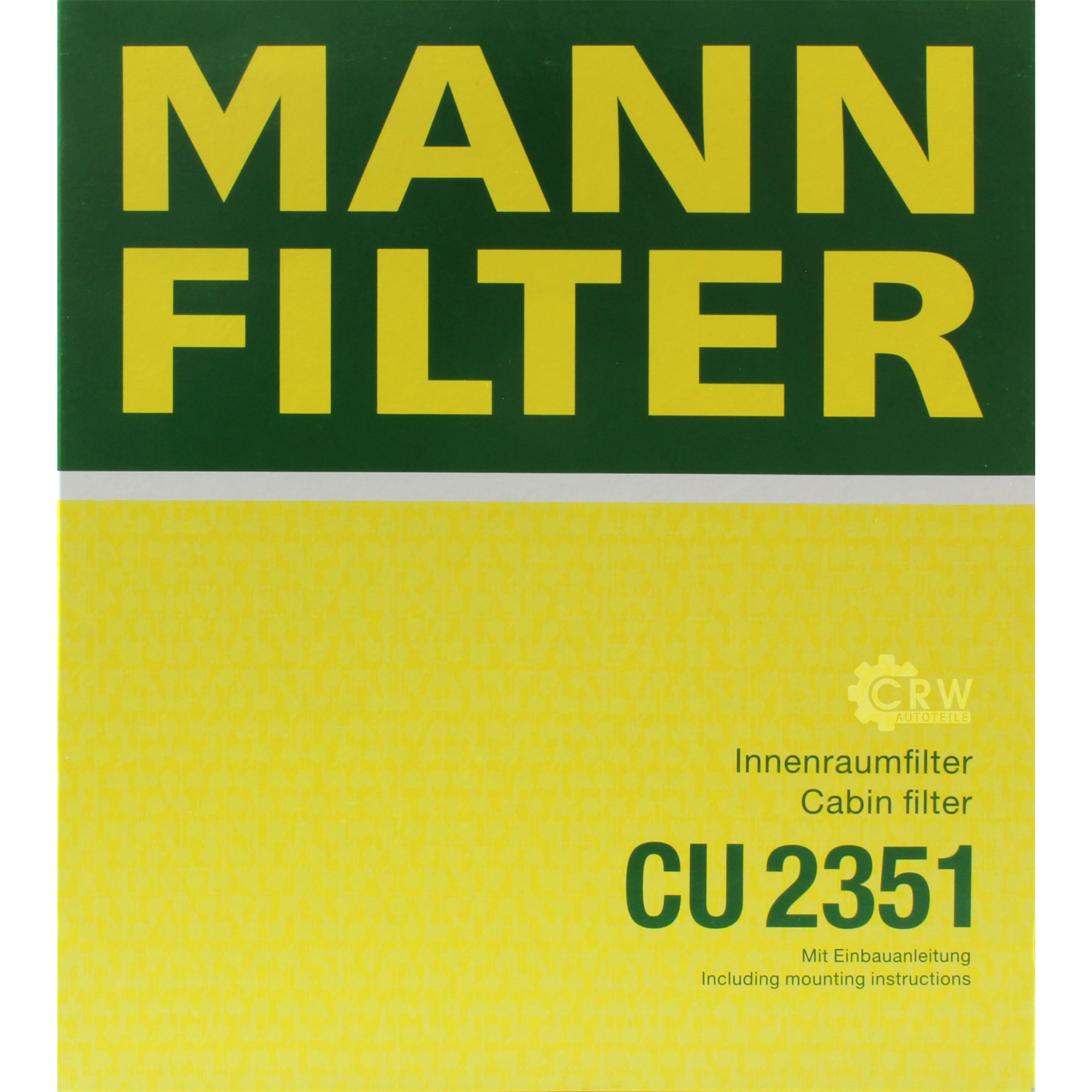 MANN-FILTER Innenraumfilter Pollenfilter CU 2351