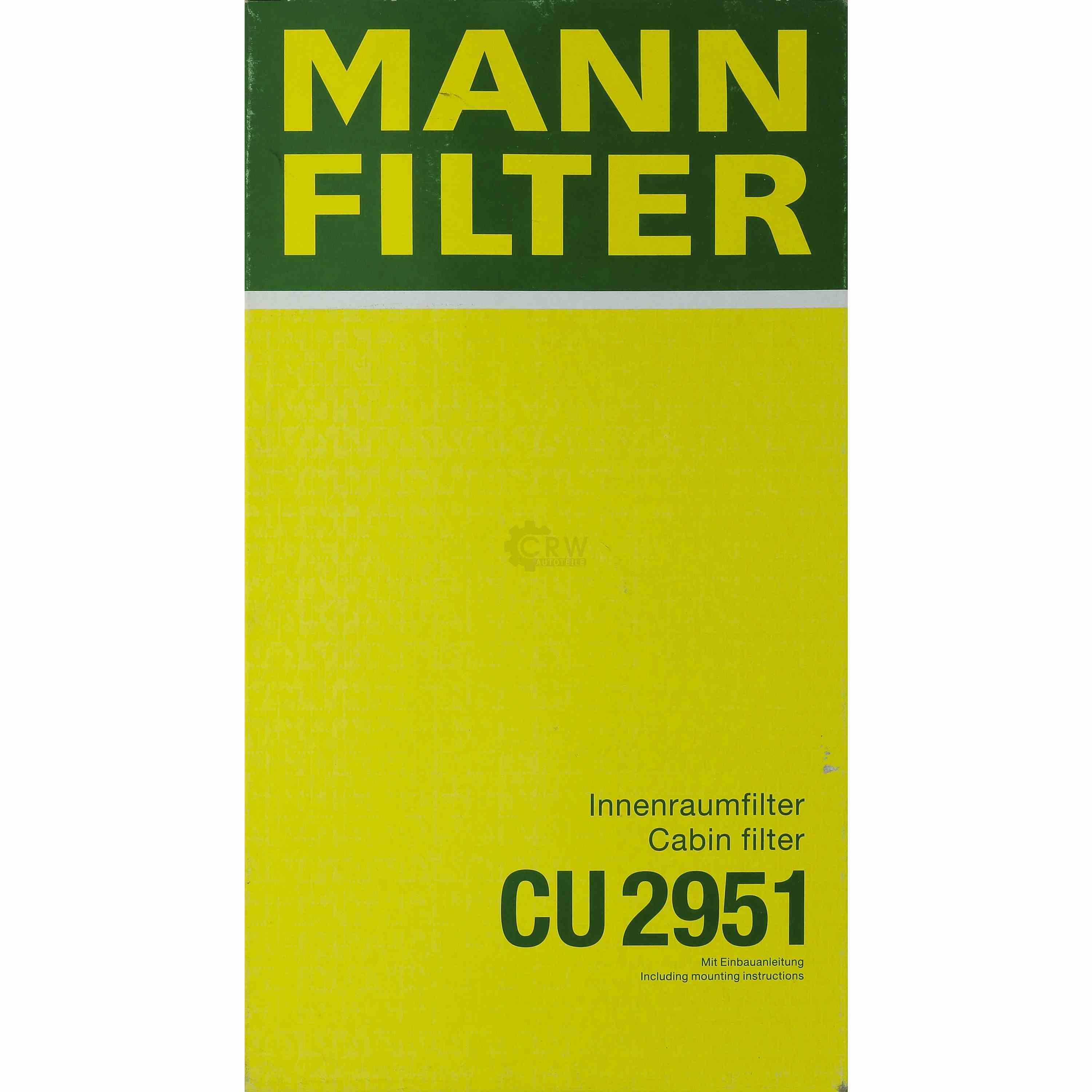MANN-FILTER Innenraumfilter Pollenfilter CU 2951