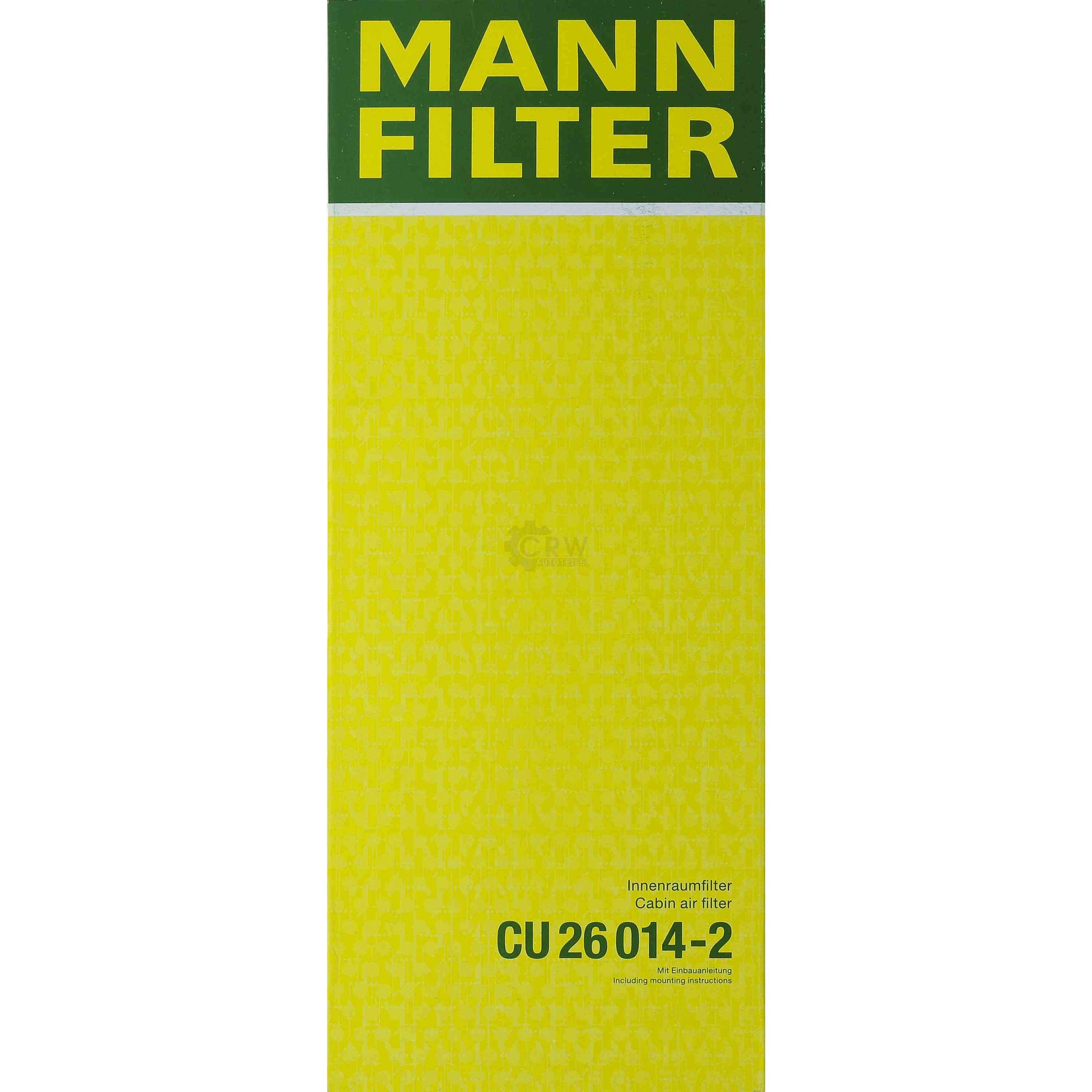 MANN-FILTER Innenraumfilter Pollenfilter CU 26 014-2