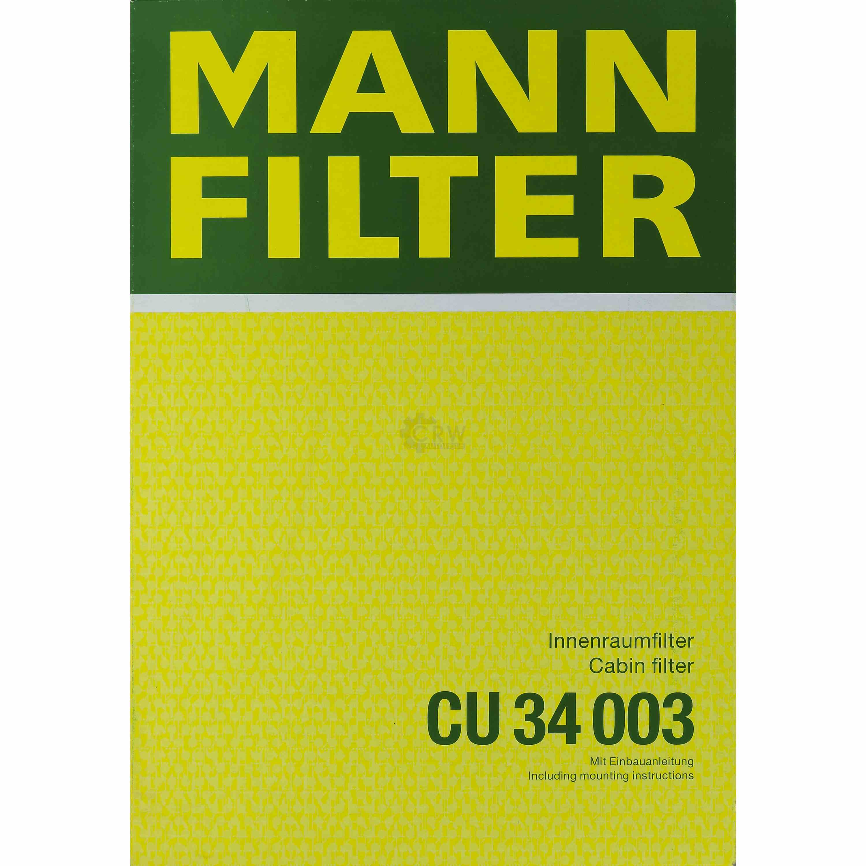 MANN-FILTER Innenraumfilter Pollenfilter CU 34 003