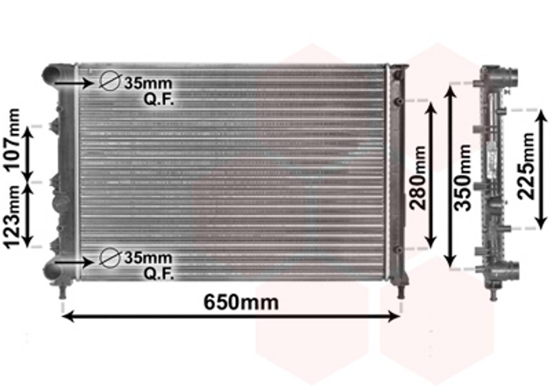 VAN WEZEL Wasserkühler mechanisch gefügt für Alfa Romeo 147 937 1.6 16V