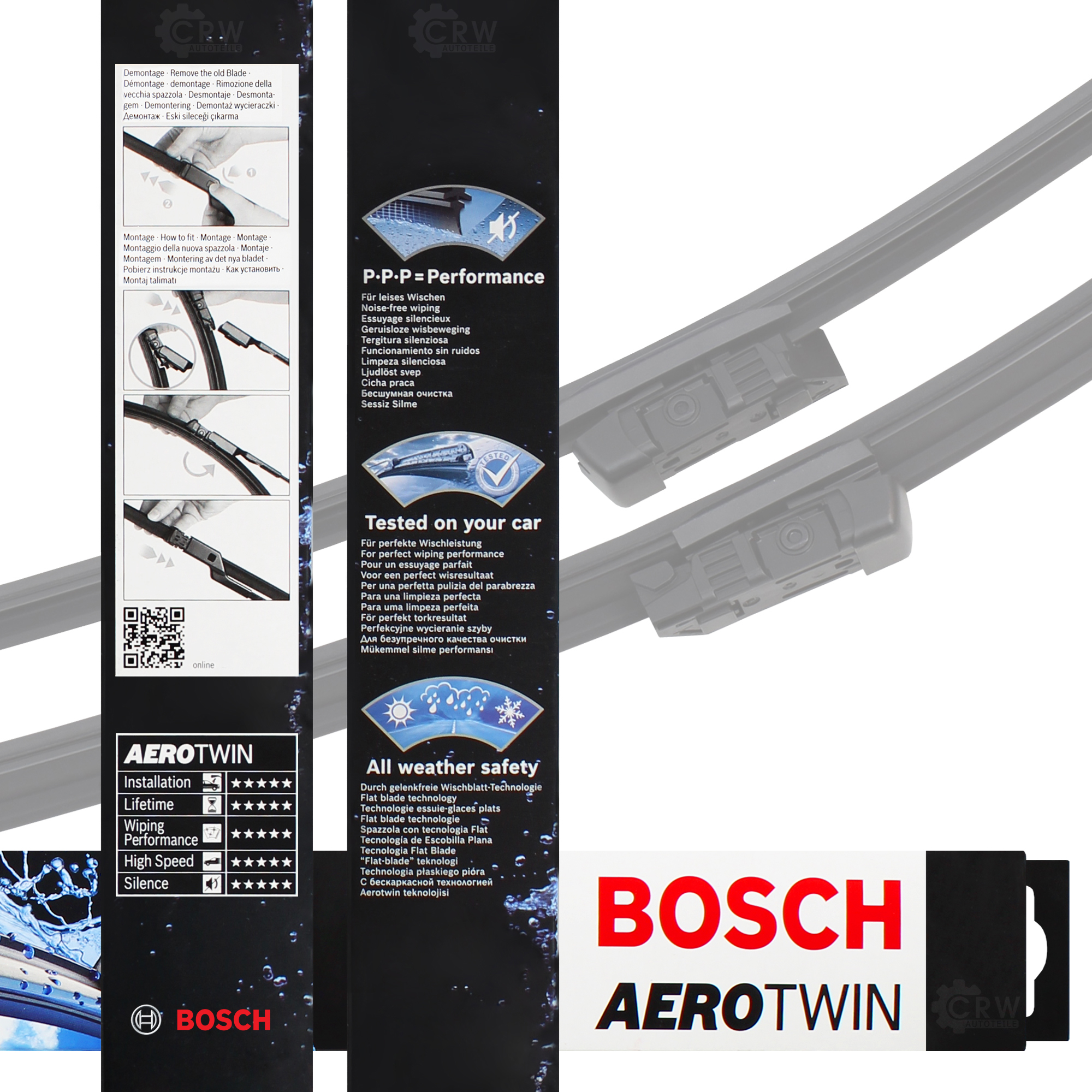 Scheibenwischer Wischblatt 3397009051 530mm/530mm AeroTwin SET BOSCH A051S