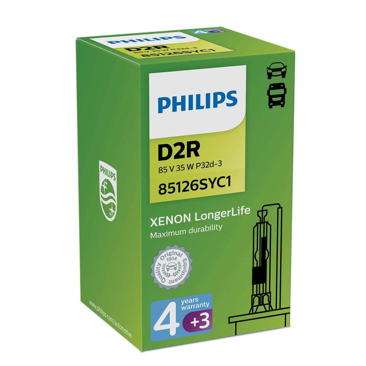 Philips D2R 35W LongerLife 4300K Xenon 1 Stück Brenner Xenonlampe Scheinwerfer