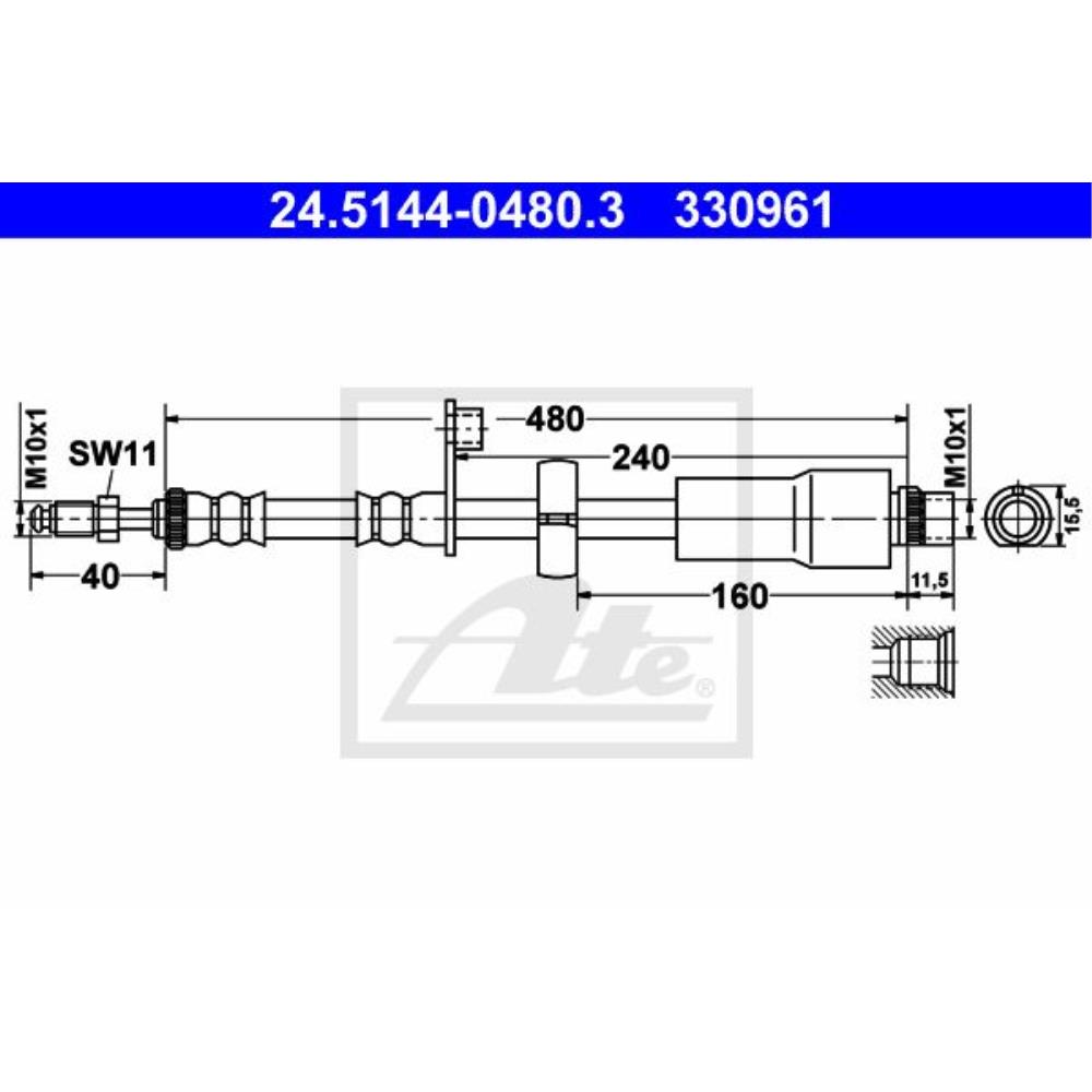 ATE 24.5144-0480.3 Bremsschlauch