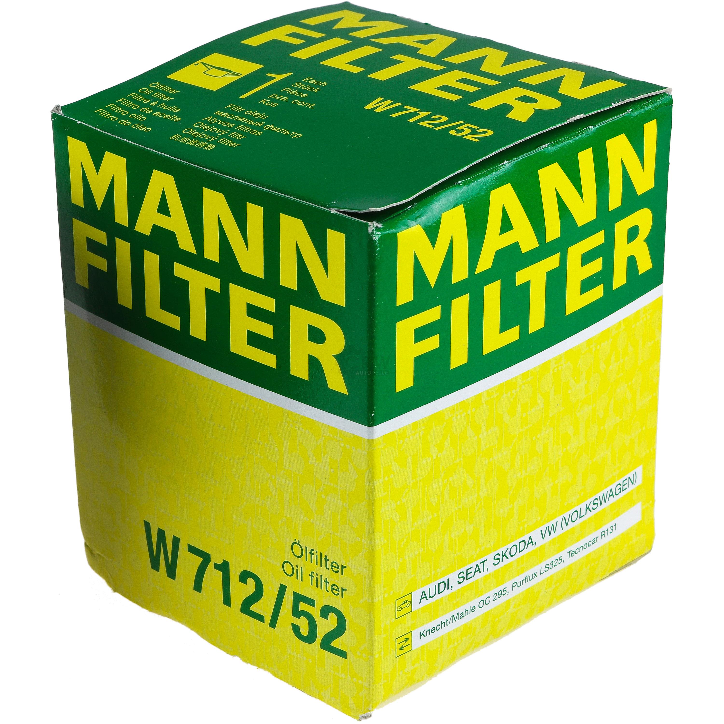 MANN-FILTER Ölfilter W 712/52 Oil Filter