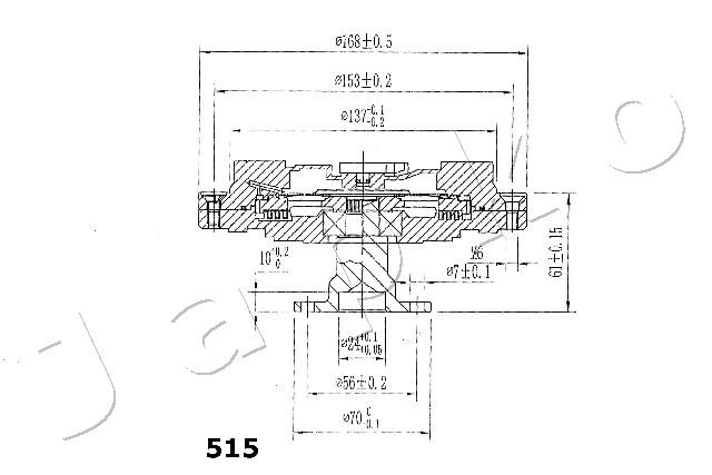 JAPKO Viskokupplung Kupplung Kühlerlüfter für Mitsubishi Pajero II 3.5 V6 24V