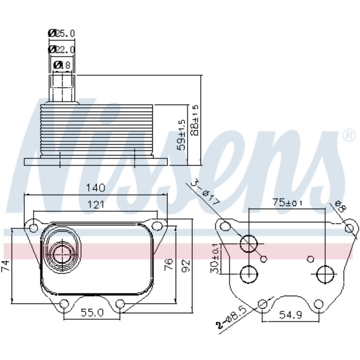 Ölkühler 110 x 70 für Audi TT 8J3 A4 Avant 8K5 B8 8J9 VW Golf VI 5K1 Tiguan