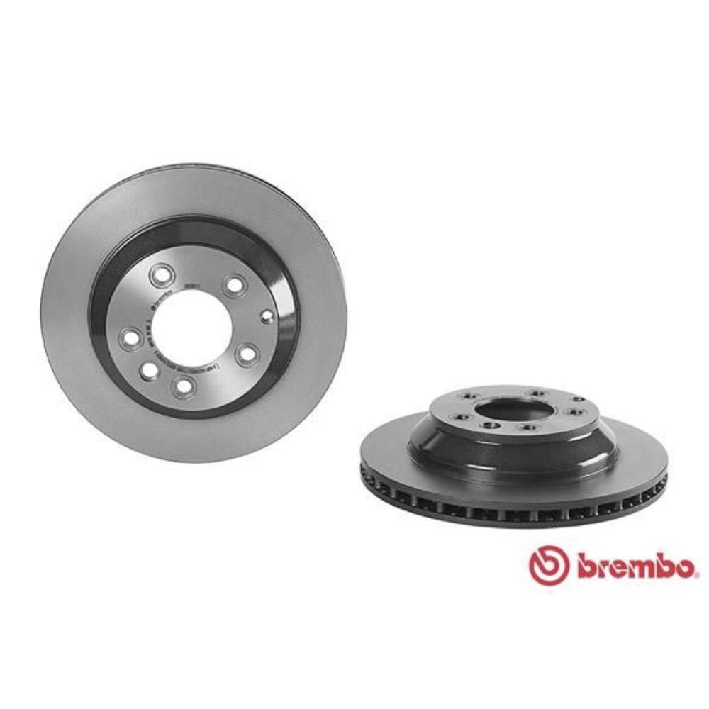 BREMBO Satz Bremsscheiben belüftet hinten + Bremsbeläge für Porsche Cayenne