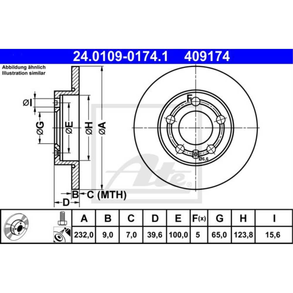 ATE Satz Bremsen Bremsscheiben + Bremsbeläge hinten für VW Polo 9N 9A4 9A2