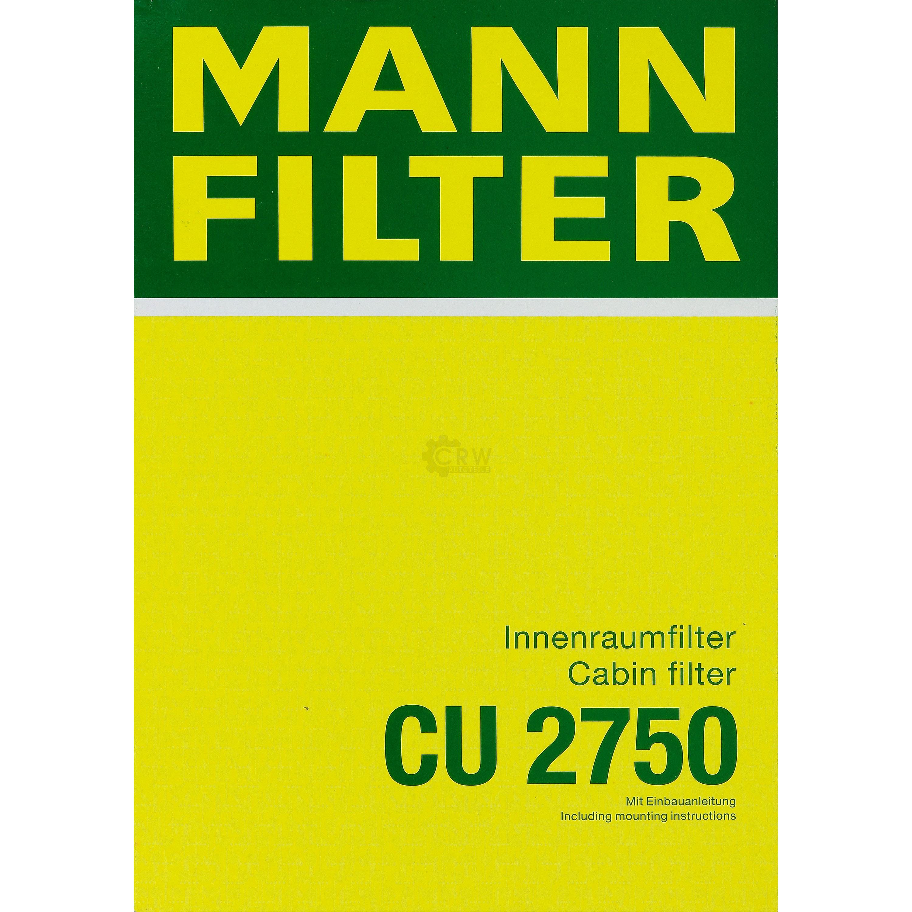 MANN-FILTER Innenraumfilter Pollenfilter CU 2750