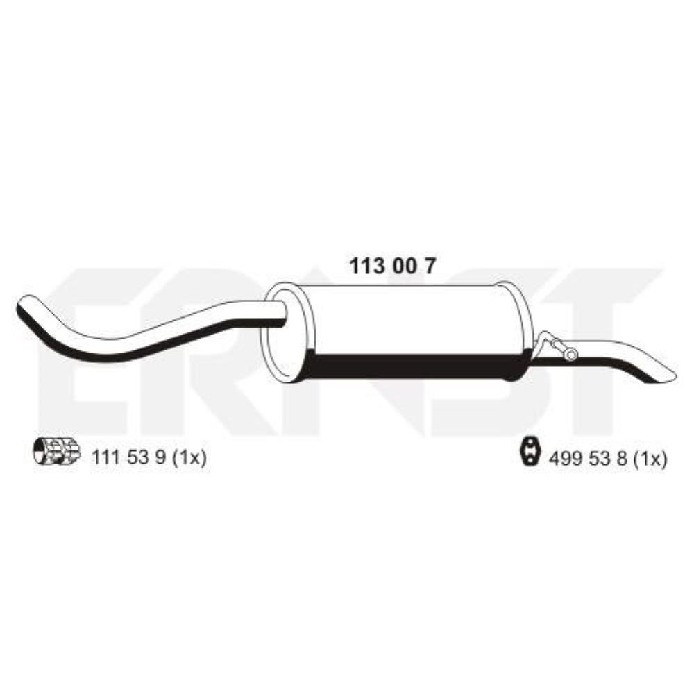 ERNST Endschalldämpfer Schalldämpfer für VW Fox 1.2