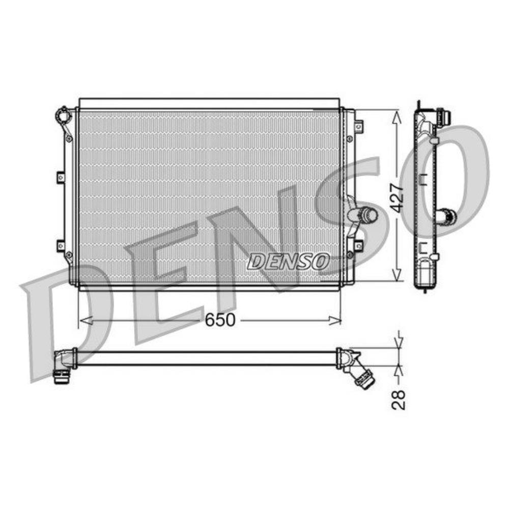 DENSO Wasserkühler Motorkühler Alu für VW Passat Variant 3C5 2.0 TDI 16V Audi
