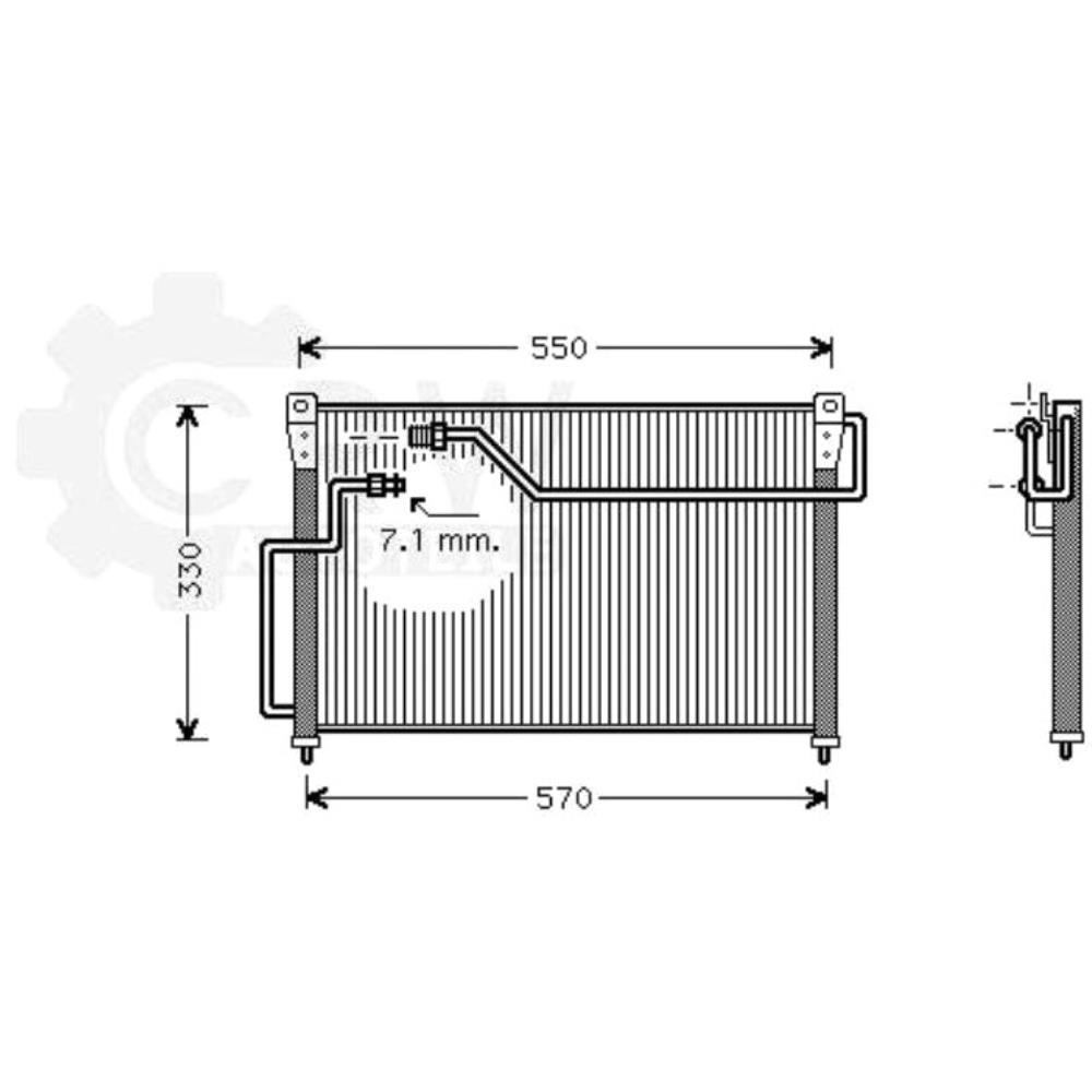 Kondensator Klimaanlage für Mazda 626 IV Hatchback GE 1.8 2.0i 1.8i 2.0 2.5i