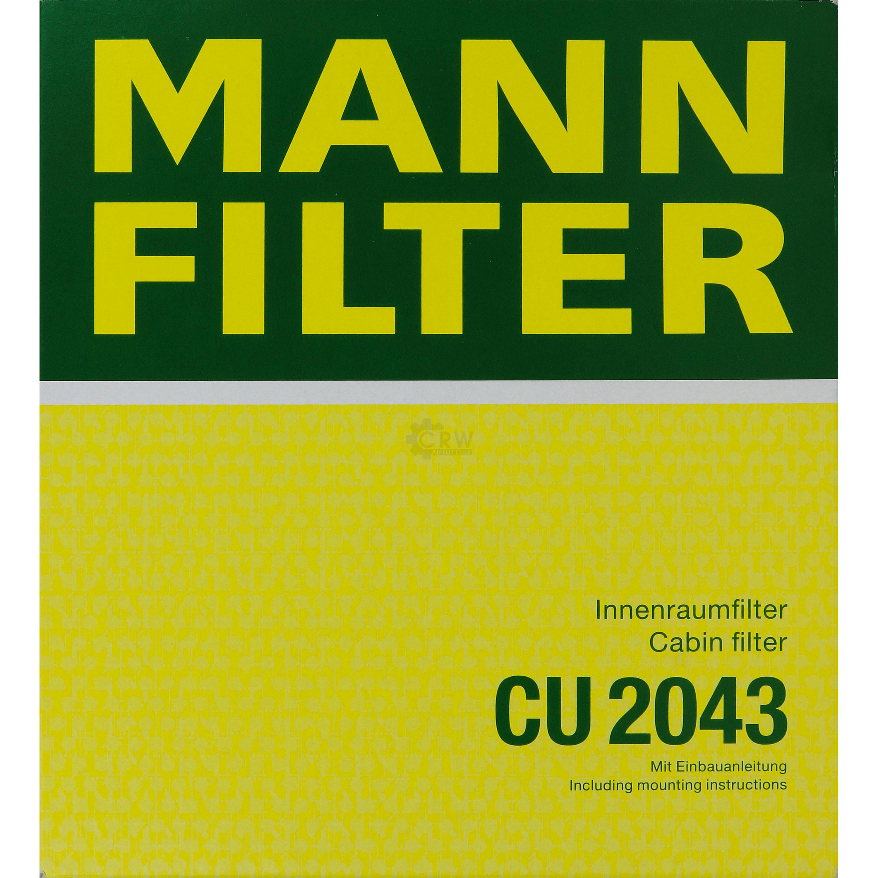 MANN-FILTER Innenraumfilter Pollenfilter CU 2043
