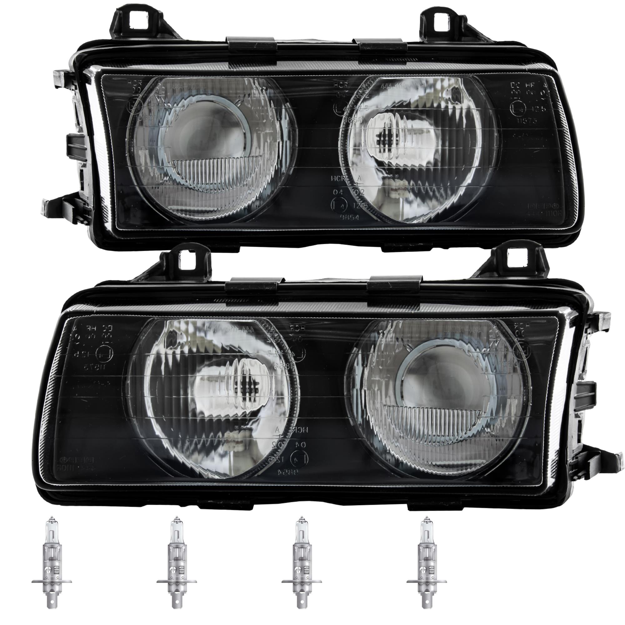 Halogen Scheinwerfer Set für BMW 3 E36 Bj. 09.90-02.98 inkl. Osram H1+H1
