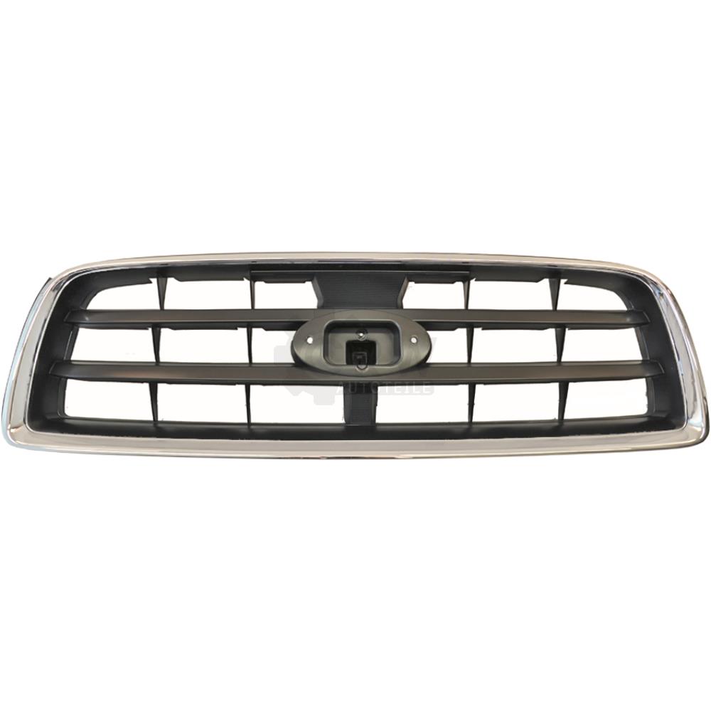 Kühlergrill Grill für Subaru Forester Bj. 02-05 dunkelgrau / chrom lackiert