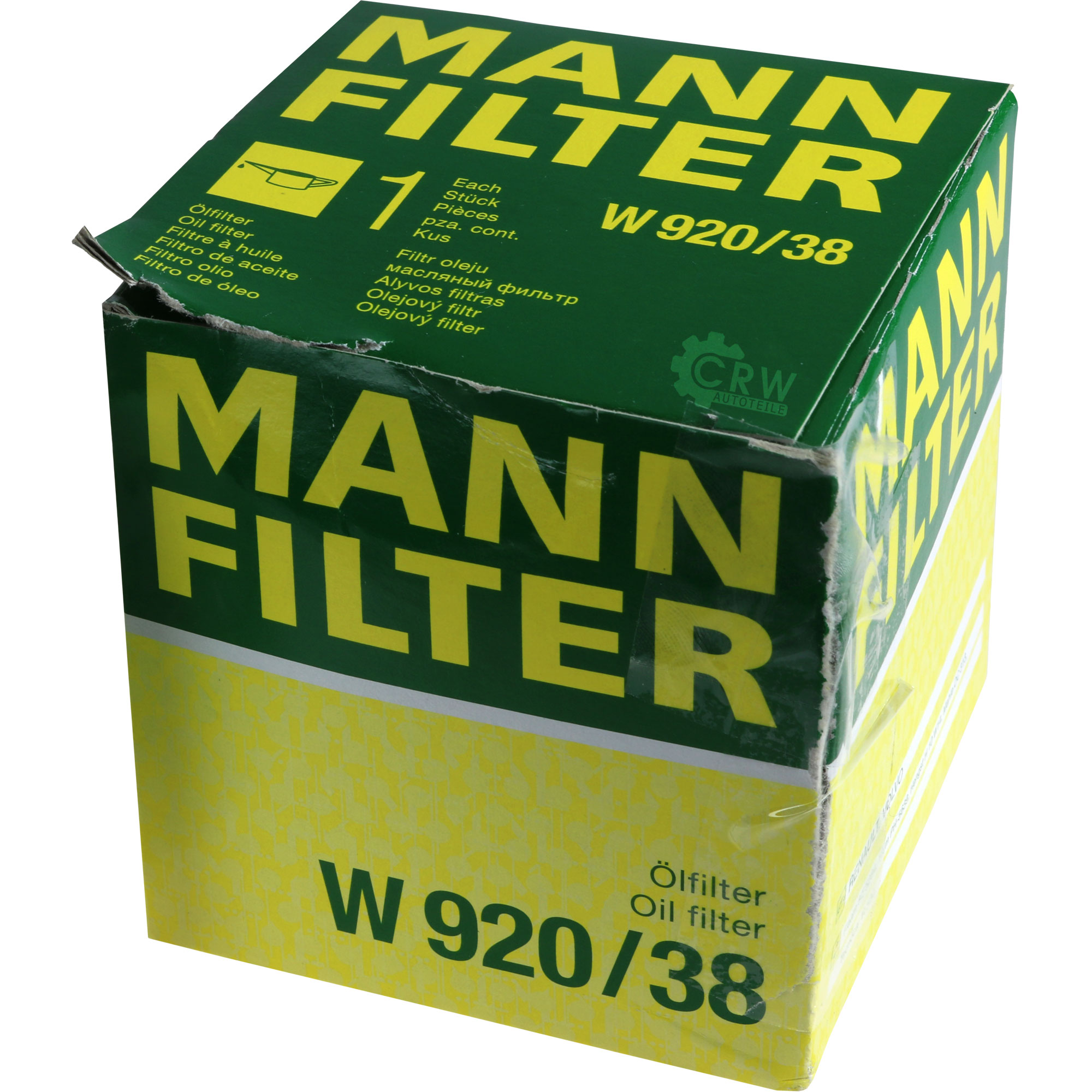 MANN-FILTER Ölfilter W 920/38 Oil Filter