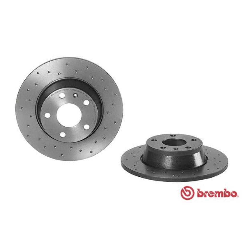 BREMBO Bremsscheibe hinten Ø286 mm Voll Gelocht für Audi TT 8J3 Roadster 8J9
