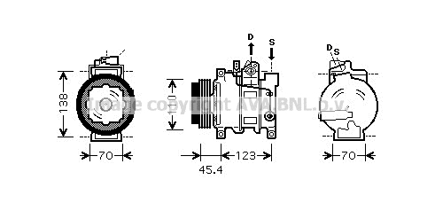 Kompressor Klimaanlage Klimakompressor für Audi A6 Avant 4B C5