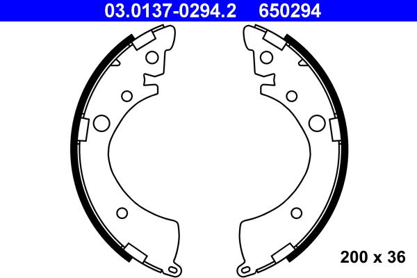 ATE 03.0137-0294.2 Bremsbackensatz