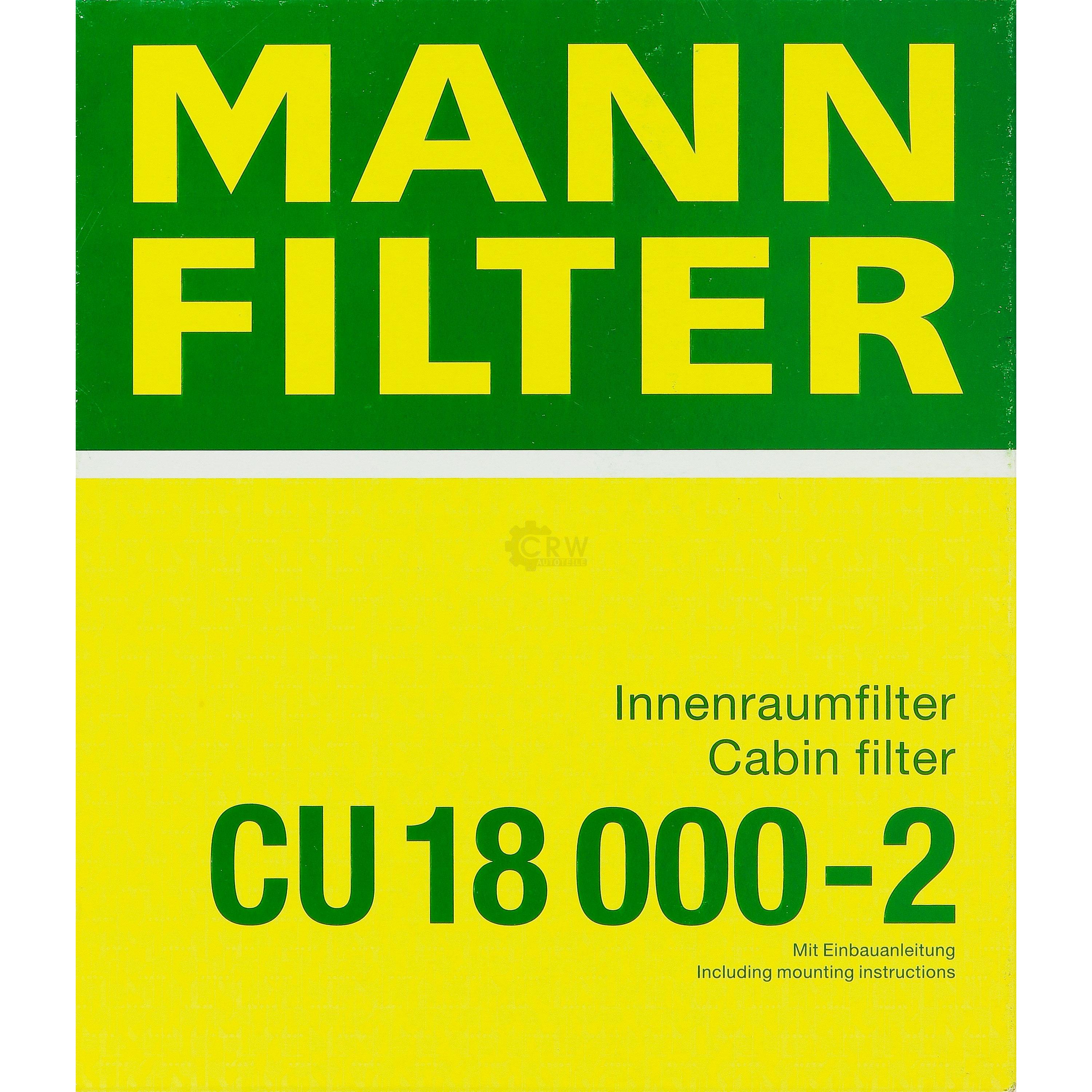 MANN-FILTER Innenraumfilter Pollenfilter CU 18 000-2