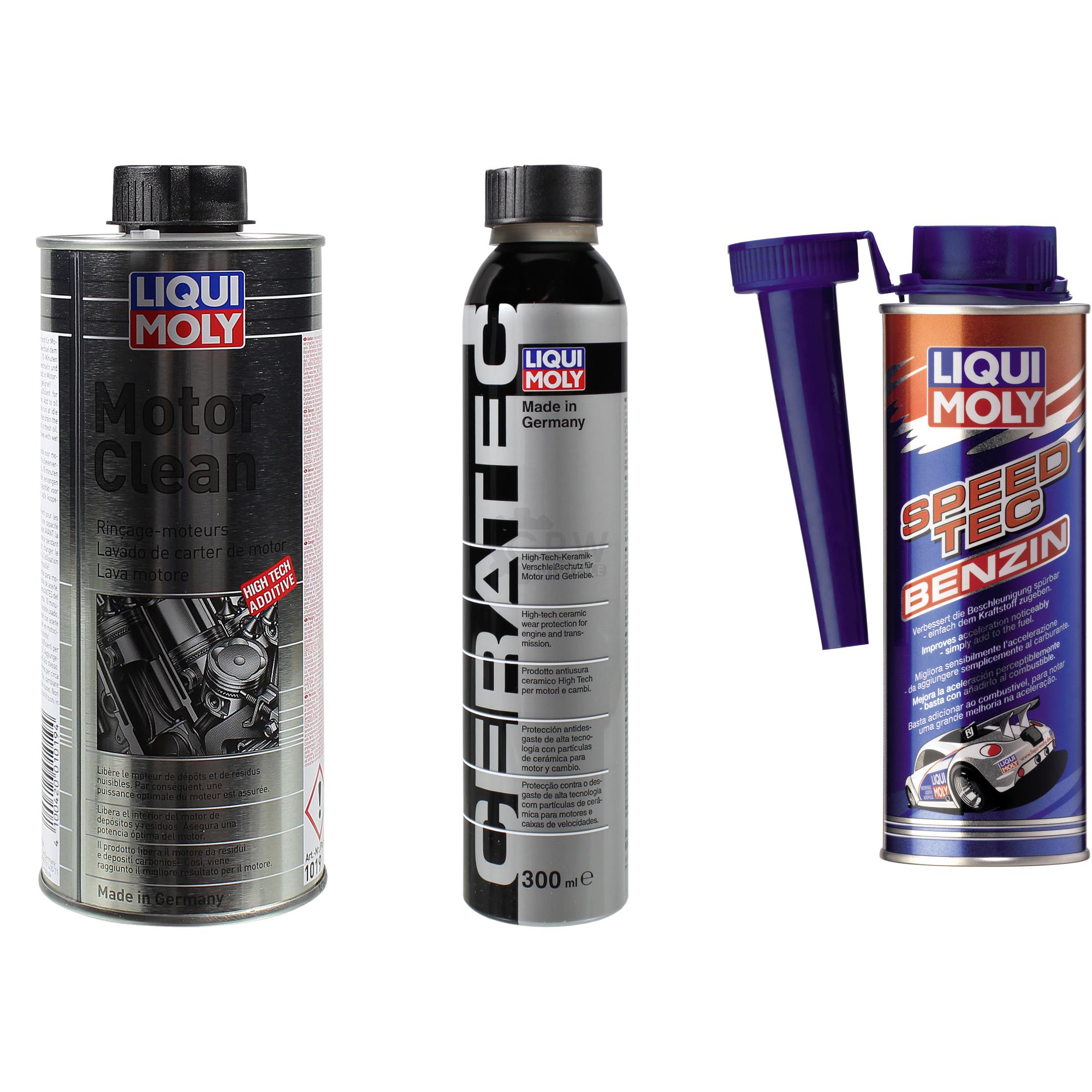 LIQUI MOLY MotorClean Cera Tec und Speed Benzin