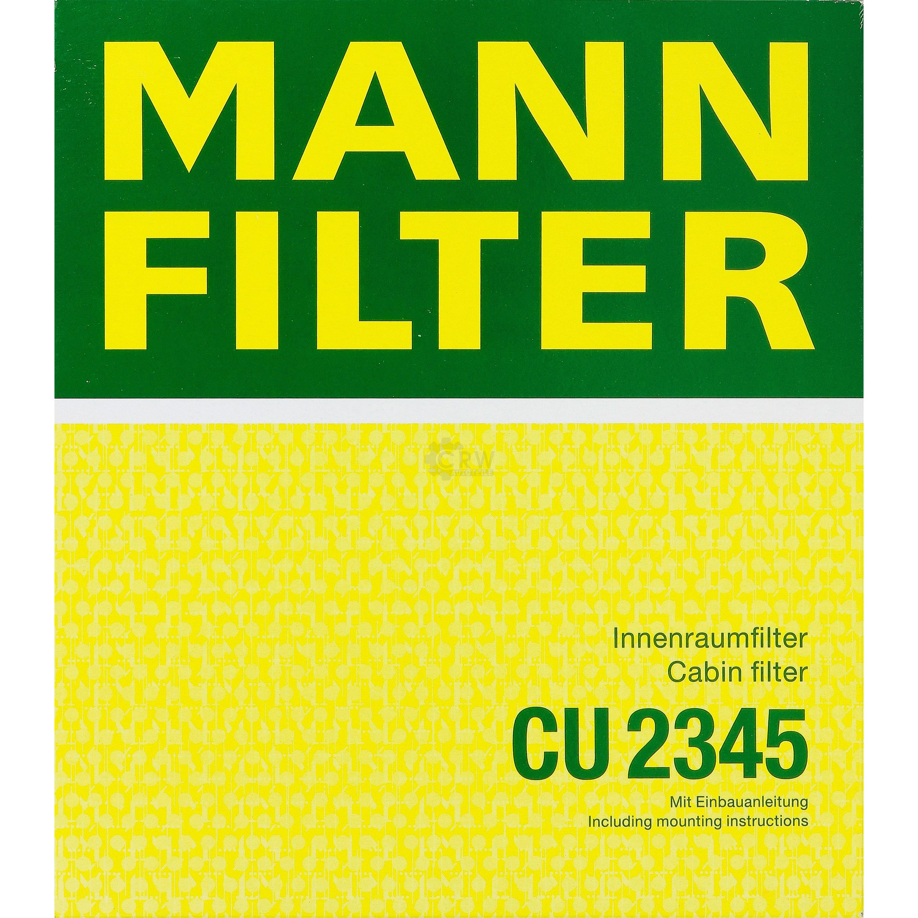 MANN-FILTER Innenraumfilter Pollenfilter CU 2345