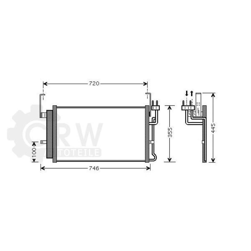Kondensator Klimaanlage Klimakondensator für Hyundai Santa Fé I SM