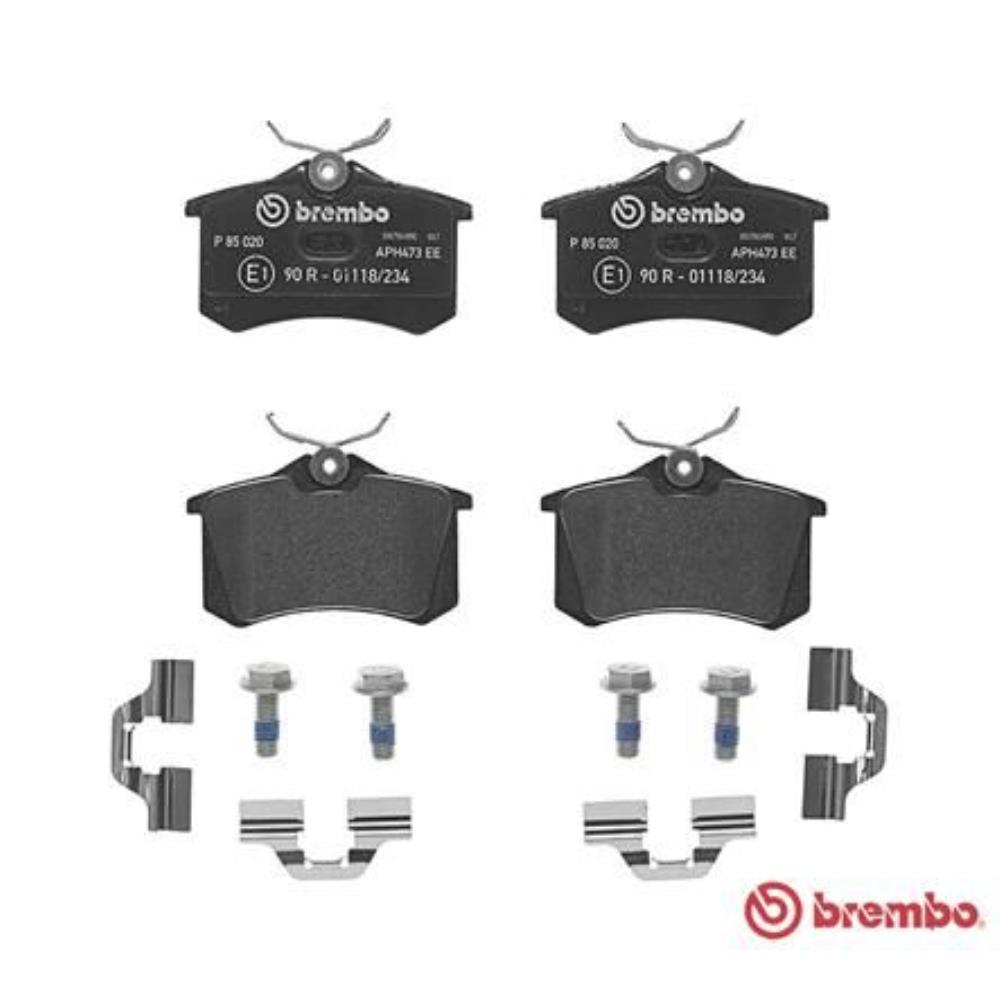 BREMBO Set Bremsscheiben Voll hinten + Bremsbeläge für VW Golf IV Cabriolet Seat