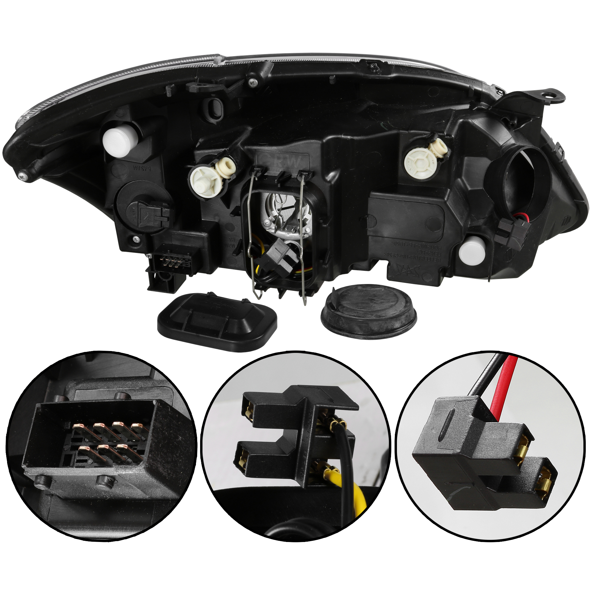 Scheinwerfer links für Toyota Corolla E12/E13 06/04-07 Facelift 3/5-Türig H7+H7