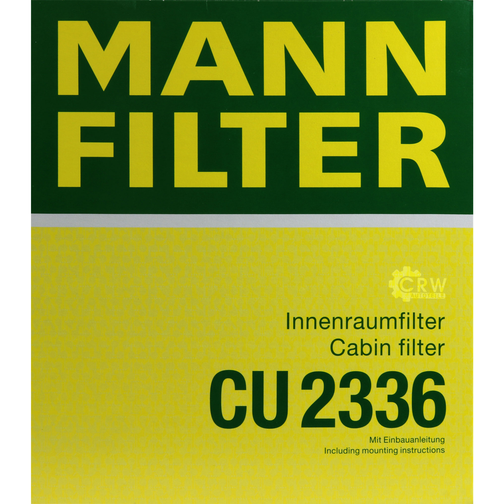 MANN-FILTER Innenraumfilter Pollenfilter CU 2336