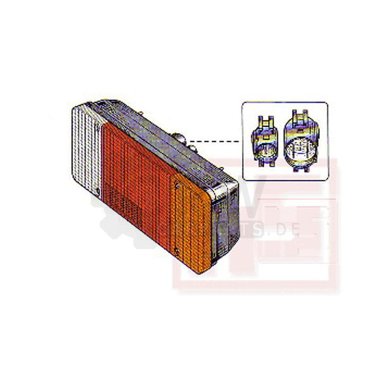 Rückleuchte links für Fiat Ducato Bj. 02/02-01/06 mit Lampenträger GMY