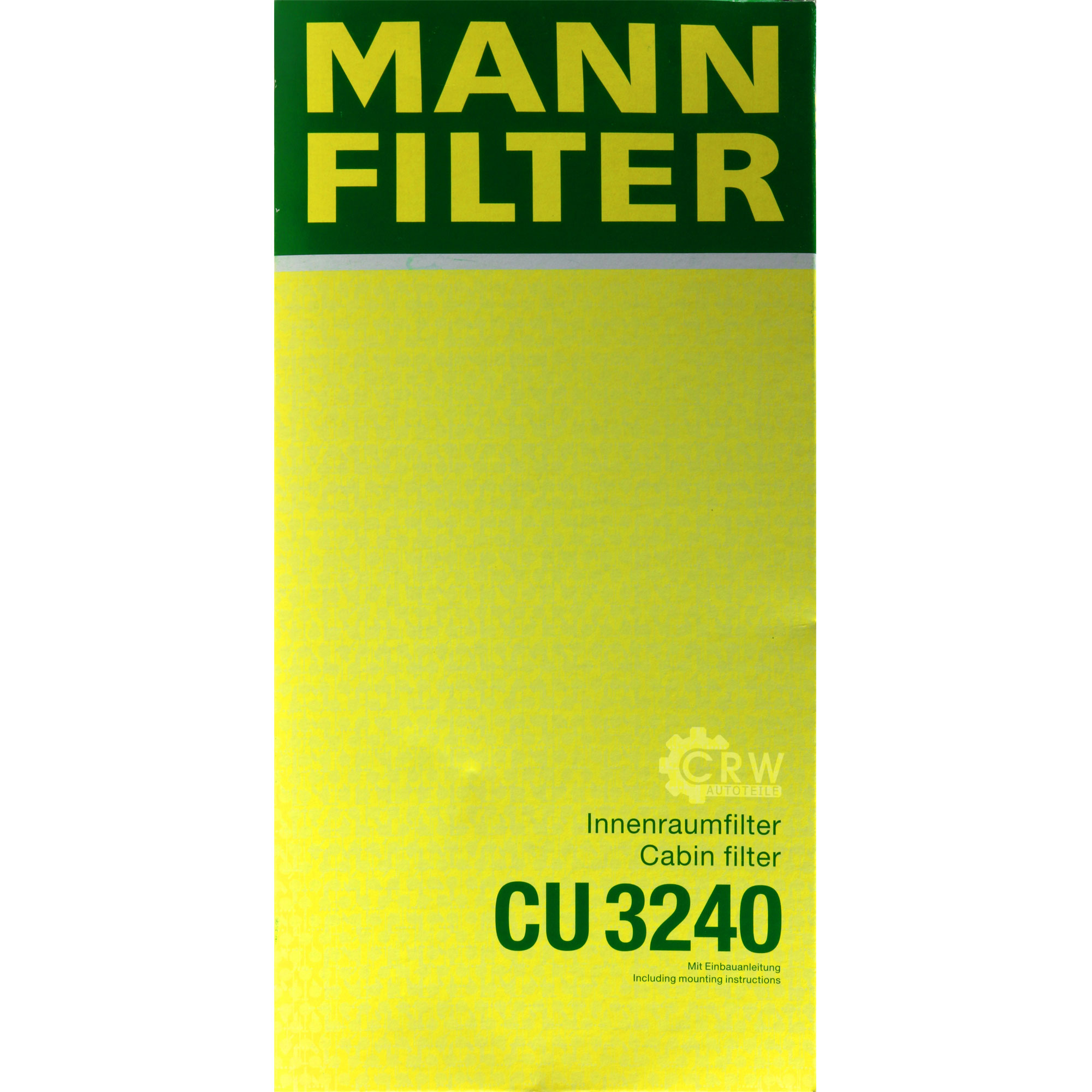 MANN-FILTER Innenraumfilter Pollenfilter CU 3240