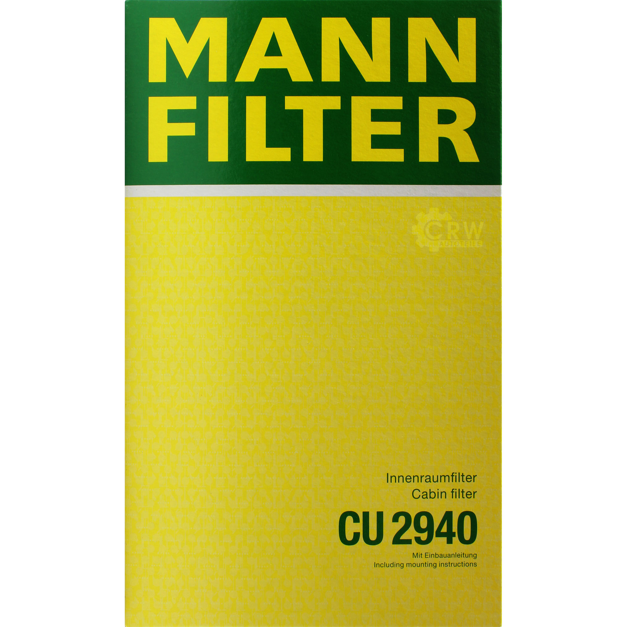 MANN-FILTER Innenraumluft Pollenfilter Innenraumfilter CU 2940