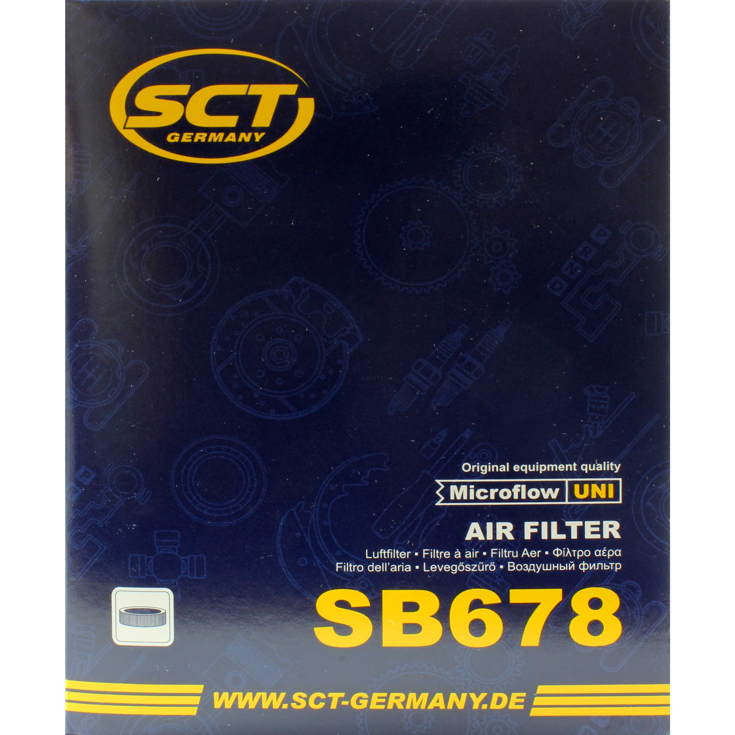 SCT Luftfilter Motorluftfilter SB 678 Air Filter