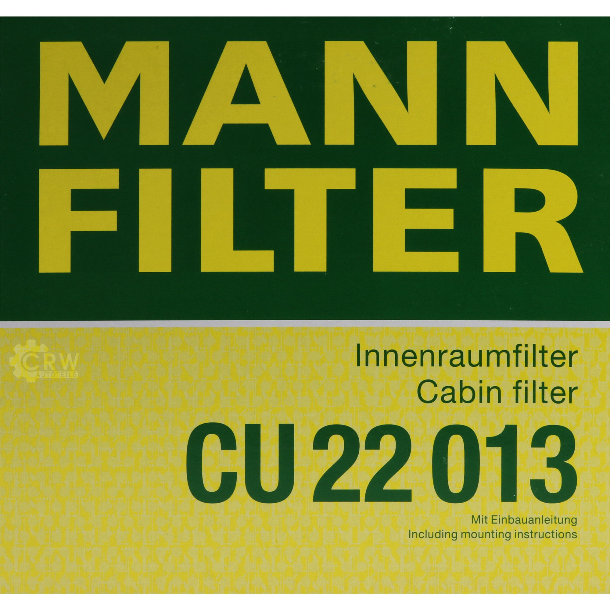 MANN-FILTER Innenraumfilter Pollenfilter CU 22 013