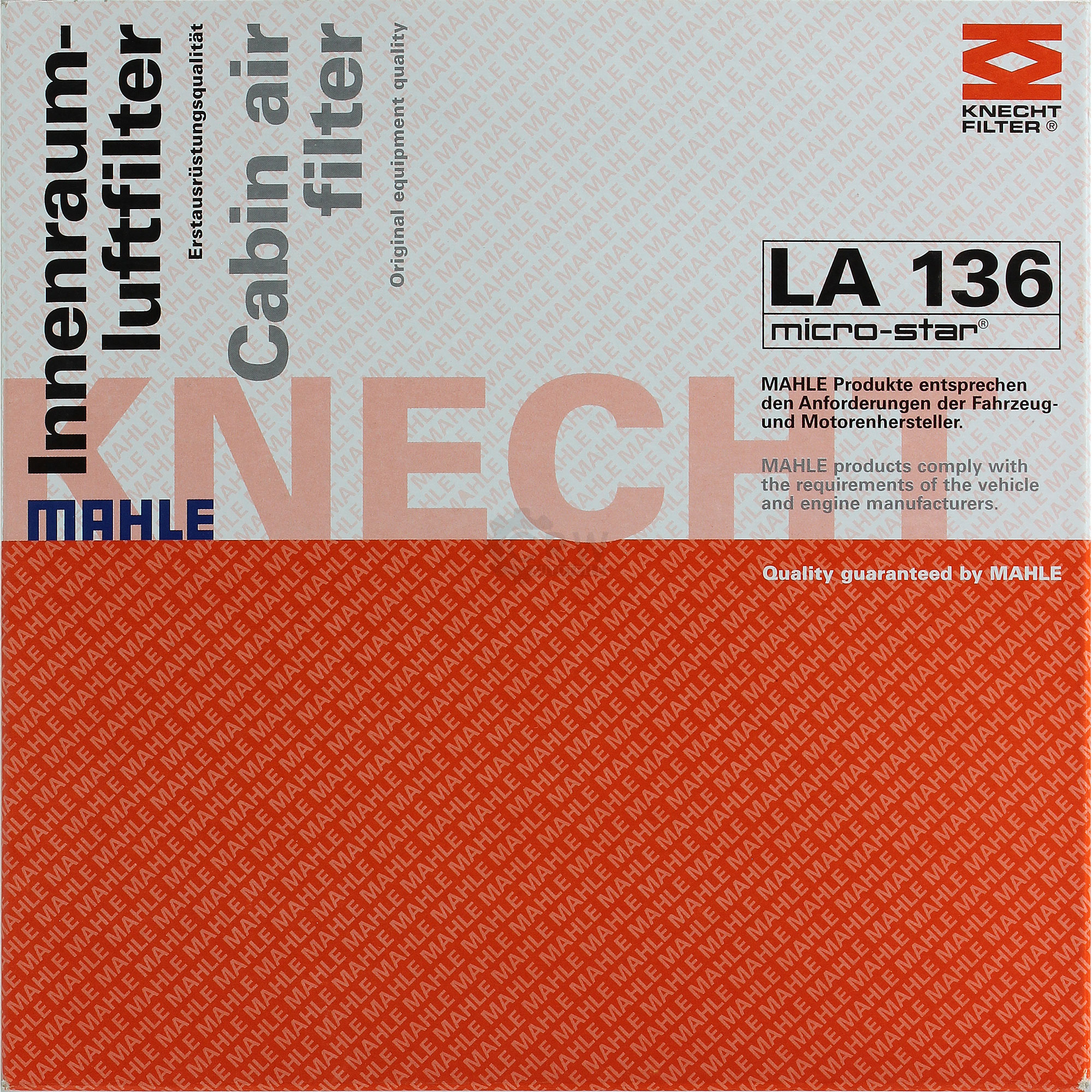 Filter Innenraumluft LA 136 für Renault Vel Satis BJ0_ Laguna II Grandtour KG0/1_ BG0/1_