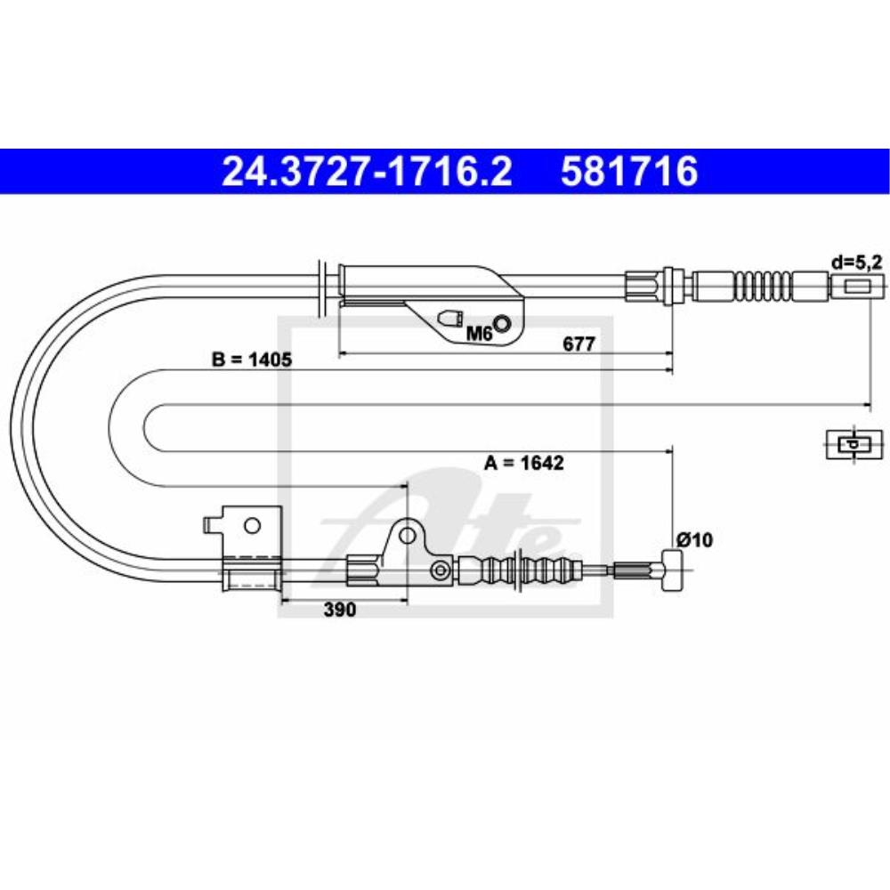 ATE 24.3727-1716.2 Seilzug, Feststellbremse