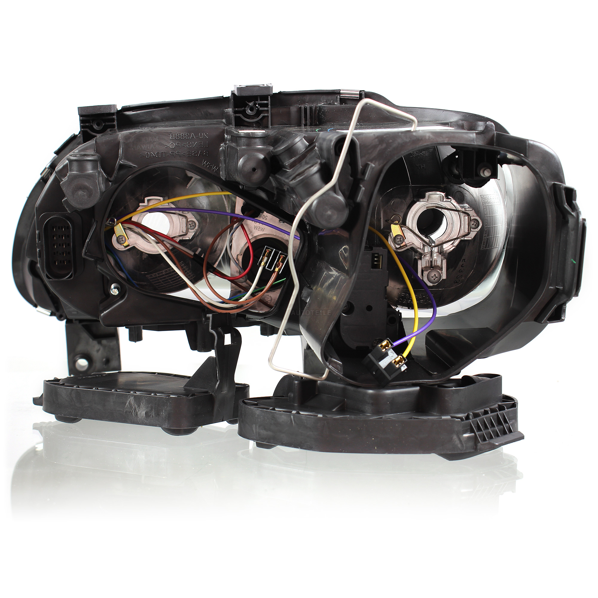 Halogen Scheinwerfer rechts für VW Touran 1T1 Bj. 03-06 H7+H7  chrom